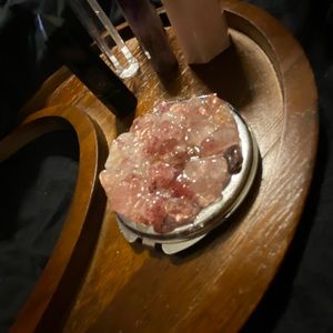 Strawberry quartz compact mirror
